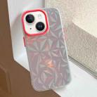 For iPhone 15 Plus Laser Diamond Pattern Frosted Phone Case(Red) - 1