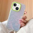 For iPhone 15 Plus Laser Diamond Pattern Frosted Phone Case(Green) - 1