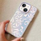 For iPhone 15 Laser Diamond Pattern Frosted Phone Case(Purple) - 1