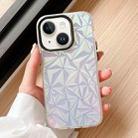 For iPhone 15 Laser Diamond Pattern Frosted Phone Case(Black) - 1