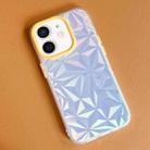 For iPhone 12 Laser Diamond Pattern Frosted Phone Case(Yellow) - 1