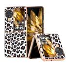 For OPPO Find N3 Flip Nano Plating Leopard Print Phone Case(Silver) - 1