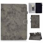 For Samsung Galaxy Tab A9+ Marble Style Cloth Texture Smart Leather Tablet Case(Grey) - 1