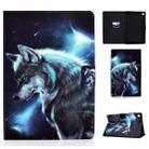 For Samsung Galaxy Tab A9+ Colored Drawing Smart Leather Tablet Case(Wolf) - 1