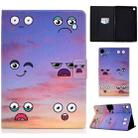 For Samsung Galaxy Tab A9+ Colored Drawing Smart Leather Tablet Case(Expression) - 1