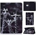 For Samsung Galaxy Tab A9+ Colored Drawing Smart Leather Tablet Case(Three Giraffes) - 1