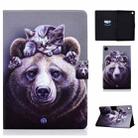 For Samsung Galaxy Tab A9 Colored Drawing Smart Leather Tablet Case(Cat and Bear) - 1