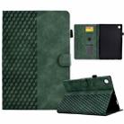For Samsung Galaxy Tab A9+ Rhombus Embossed Leather Tablet Case(Green) - 1