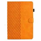 For Samsung Galaxy S10 FE+ Rhombus Embossed Leather Smart Tablet Case(Khaki) - 2