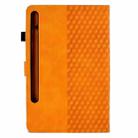 For Samsung Galaxy S10 FE+ Rhombus Embossed Leather Smart Tablet Case(Khaki) - 3
