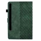 For Samsung Galaxy S10 FE+ Rhombus Embossed Leather Smart Tablet Case(Green) - 3