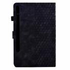 For Samsung Galaxy S10 FE+ Rhombus Embossed Leather Smart Tablet Case(Black) - 3