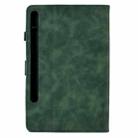 For Samsung Galaxy Tab S10 FE+ Peony Butterfly Embossed Leather Smart Tablet Case(Green) - 3