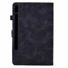 For Samsung Galaxy Tab S10 FE+ Peony Butterfly Embossed Leather Smart Tablet Case(Black) - 3
