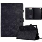 For Samsung Galaxy Tab A9 Fortune Tree Embossed Leather Smart Tablet Case(Black) - 1