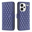 For Xiaomi Redmi Note 13 Pro+ 5G Diamond Lattice Wallet Leather Flip Phone Case(Blue) - 1