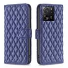 For Xiaomi 13T / 13T Pro / Redmi K60 Ultra Diamond Lattice Wallet Leather Flip Phone Case(Blue) - 1