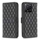 For Xiaomi 13T / 13T Pro / Redmi K60 Ultra Diamond Lattice Wallet Leather Flip Phone Case(Black) - 1