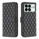 For Xiaomi Redmi K70 / K70 Pro Diamond Lattice Wallet Leather Flip Phone Case(Black) - 1