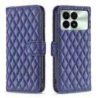 For Xiaomi Redmi K70E Diamond Lattice Wallet Leather Flip Phone Case(Blue) - 1