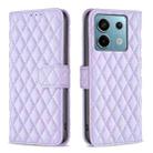 For Xiaomi Redmi Note 13 Pro 4G Global Diamond Lattice Wallet Leather Flip Phone Case(Purple) - 1