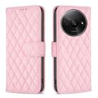 For Xiaomi Redmi A3 Diamond Lattice Wallet Leather Flip Phone Case(Pink) - 1