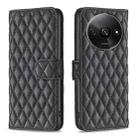 For Xiaomi Redmi A3 Diamond Lattice Wallet Leather Flip Phone Case(Black) - 1