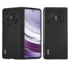 For Huawei Mate X5 ABEEL Genuine Leather Elegant Black Edge Phone Case(Black) - 1