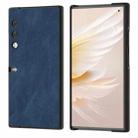 For Honor V Purse ABEEL PU Leather Black Edge Phone Case(Blue) - 1