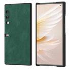 For Honor V Purse ABEEL PU Leather Black Edge Phone Case(Green) - 1