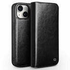 For iPhone 15 Plus QIALINO Classic Genuine Leather Phone Case(Black) - 1