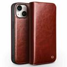 For iPhone 15 QIALINO Classic Genuine Leather Phone Case(Brown) - 1