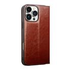 For iPhone 16 Pro Max QIALINO Classic Genuine Leather Phone Case(Brown) - 3