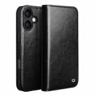 For iPhone 17 QIALINO Classic Genuine Leather Phone Case(Black) - 1