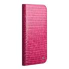 For iPhone 17 Pro Max QIALINO Little Crocodile Texture Genuine Leather Phone Case(Rose Red) - 3