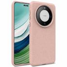 For Huawei Mate 60 Pro Wheat Straw Material + TPU Phone Case(Pink) - 1