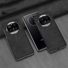 For Huawei Mate 50 Pro GKK Electroplating Leather Surface Phone Case(Black) - 1