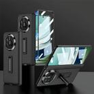 For Huawei Mate X5 GKK Magnetic Hinge Flip Leather Phone Case with Holder(Carbon Fiber) - 1