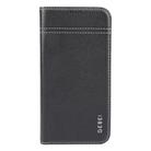 For iPhone 16 GEBEI Top-grain Horizontal Flip Leather Phone Case(Black) - 2