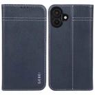 For iPhone 16 GEBEI Top-grain Horizontal Flip Leather Phone Case(Blue) - 1