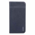 For iPhone 16 GEBEI Top-grain Horizontal Flip Leather Phone Case(Blue) - 2