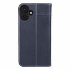 For iPhone 16 GEBEI Top-grain Horizontal Flip Leather Phone Case(Blue) - 3