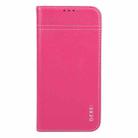 For iPhone 16 GEBEI Top-grain Horizontal Flip Leather Phone Case(Rose Red) - 2