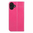 For iPhone 16 GEBEI Top-grain Horizontal Flip Leather Phone Case(Rose Red) - 3