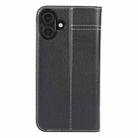 For iPhone 16 Plus GEBEI Top-grain Horizontal Flip Leather Phone Case(Black) - 3