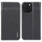 For iPhone 16 Pro Max GEBEI Top-grain Horizontal Flip Leather Phone Case(Black) - 1