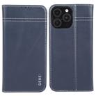 For iPhone 16 Pro Max GEBEI Top-grain Horizontal Flip Leather Phone Case(Blue) - 1