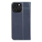 For iPhone 16 Pro Max GEBEI Top-grain Horizontal Flip Leather Phone Case(Blue) - 3