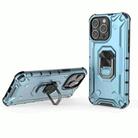 For iPhone 15 Pro Max Ice Armor Series Ring Holder Phone Case(Blue) - 1