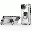 For iPhone 15 Plus Ice Armor Series Ring Holder Phone Case(Silver) - 1